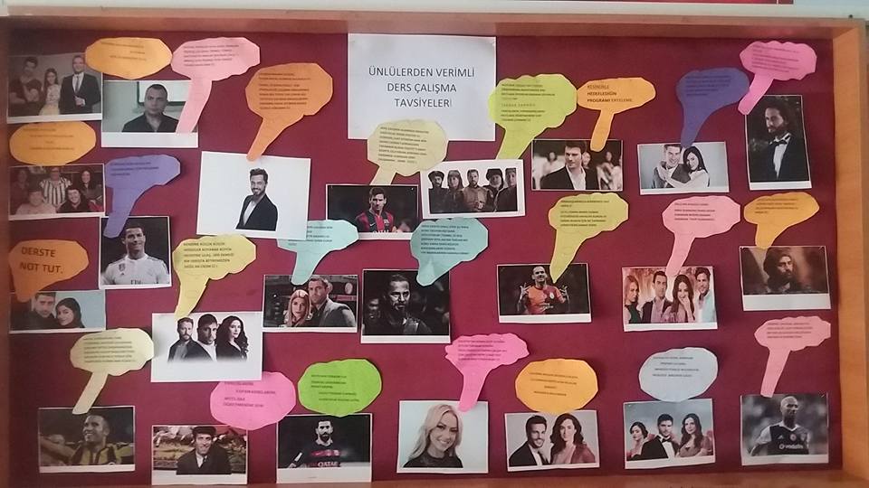 Ünlülerden Verimli Ders Çalışma Tavsiyeleri Panosu